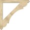 Ekena Millwork Olympic Arts and Crafts Rough Sawn Bracket w/ Offset Brace, Douglas Fir, 6"W x 46"D x 46"H BKT0604X46X46OLY03RDF - alternate 2